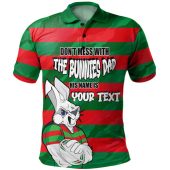 South Sydney Rabbitohs Father's Day Polo Shirt - Screaming Dad and Crazy Fan