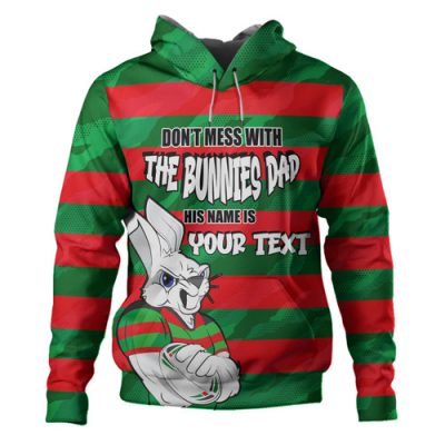 South Sydney Rabbitohs Father's Day Hoodie - Screaming Dad and Crazy Fan