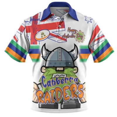 Canberra Raiders Polo Shirt - Happy Australia Day We Are One And Free