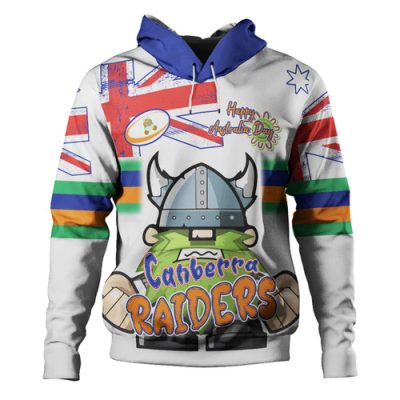 Canberra Raiders Hoodie - Happy Australia Day We Are One And Free