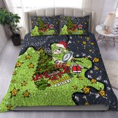 Canberra Raiders Christmas Custom Bedding Set - Let's Get Lit Chrisse Pressie Bedding Set