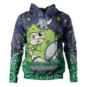Canberra Raiders Custom Hoodie - Custom With Aboriginal Inspired Style Of Dot Painting Patterns  Hoodie