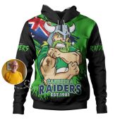 Canberra Raiders Hoodie Heart Of A Fighter Tough And Fearless