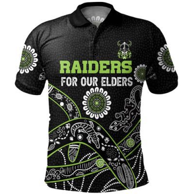 Canberra Raiders Naidoc Week Polo Shirt - NAIDOC WEEK 2023 Indigenous Inspired For Our Elders Theme