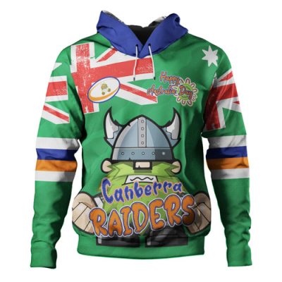 Canberra Raiders Hoodie - Happy Australia Day We Are One And Free