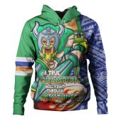 Canberra Raiders Grand Final Hoodie - A True Champion Will Fight Through Anything With Polynesian Patterns