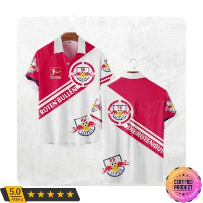 RB Leipzig Bundesliga Red White Hawaiian Shirt