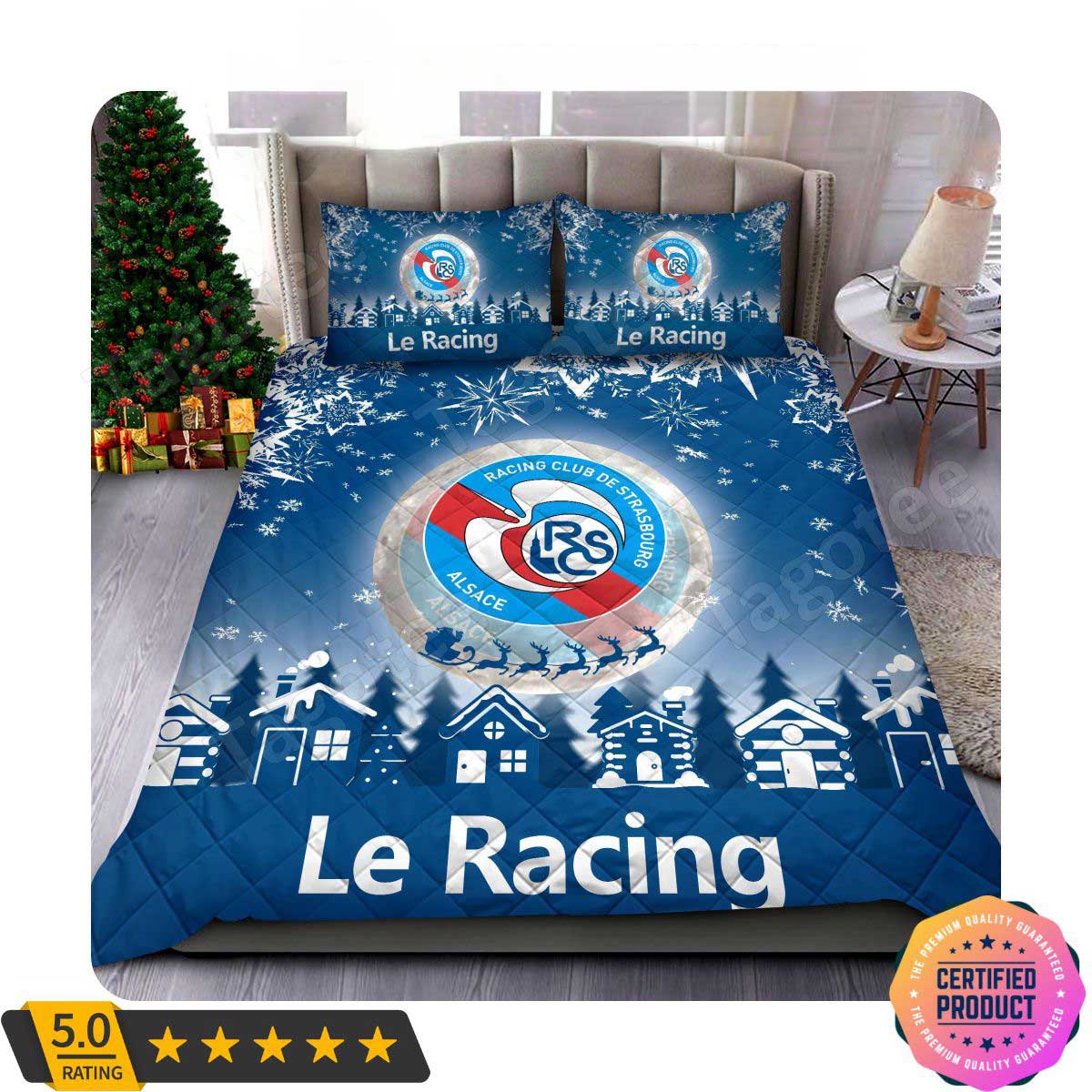 RC Strasbourg Alsace Logo Xmas Bedding Set RC Strasbourg Alsace Logo Xmas Bedding Set