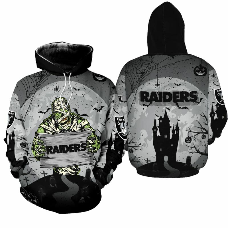 NFL Las Vegas Raiders Halloween Mummy Pullover Hoodie NFL Las Vegas Raiders Halloween Mummy Pullover Hoodie