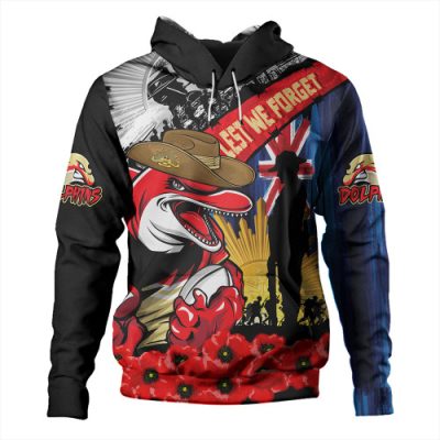 Redcliffe Dolphins Hoodie United In Spirit Anzac Day Tribute