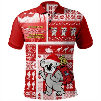 Australia Polo Shirt Koala Wonderland Christmas