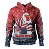 Sydney Roosters Custom Hoodie - Custom With Aboriginal Inspired Style Of Dot Painting Patterns  Hoodie