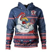 Sydney Roosters Christmas Custom Hoodie - Ugly Xmas And Aboriginal Patterns For Die Hard Fan Hoodie