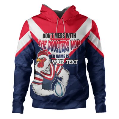 Sydney Roosters Mother's Day Hoodie - Screaming Mom and Crazy Fan