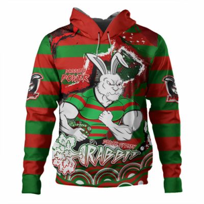 South Sydney Rabbitohs Hoodie - Custom Super Bunnies Aboriginal Inspired Hoodie