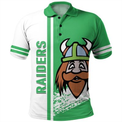 Canberra Raiders Polo Shirt - Canberra Raiders Mascot Quater Style