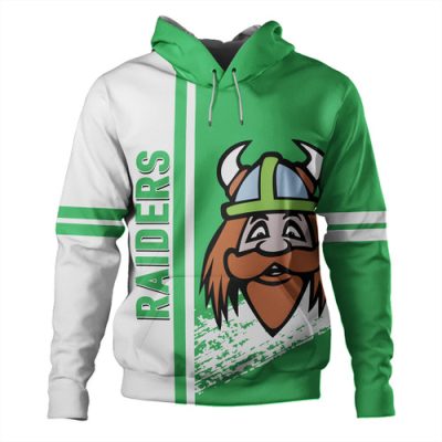 Canberra Raiders Hoodie - Canberra Raiders Mascot Quater Style