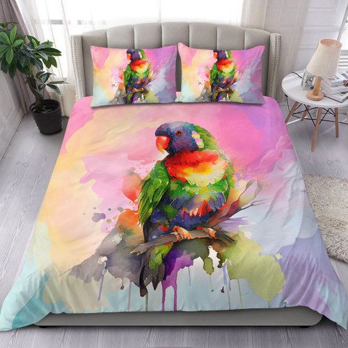 Australia Rainbow Lorikeets Bedding Set - Rainbow Lorikeets Color Art Bedding Set Australia Rainbow Lorikeets Bedding Set - Rainbow Lorikeets Color Art Bedding Set
