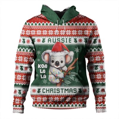 Australia Hoodie Merry Christmas Spirit Koala Edition