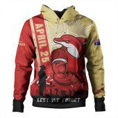 Redcliffe Dolphins Hoodie Anzac Day Lest We Forget Strong Fighting Spirit