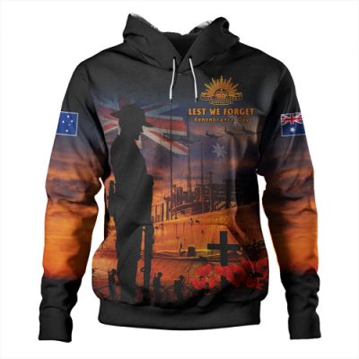 Australia Hoodie Sunset Of Sacrifice And Remembrance Day Honor