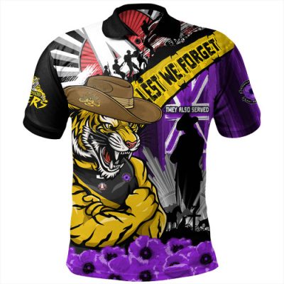 Richmond Polo Shirt ANZAC Day Honor Purple Valor And Spirit