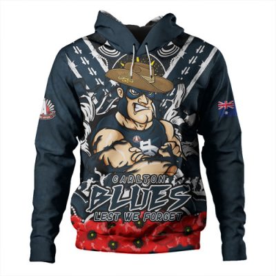 Carlton Hoodie Ripped Legacy Of The Game The ANZAC Spirit Lives On