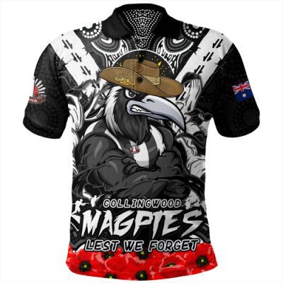 Collingwood Polo Shirt Ripped Legacy Of The Game The ANZAC Spirit Lives On