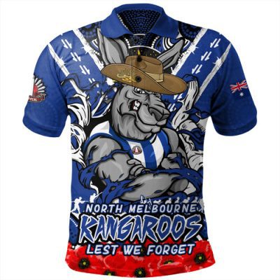 North Melbourne Polo Shirt Ripped Legacy Of The Game The ANZAC Spirit Lives On