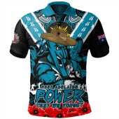 Port Adelaide Polo Shirt Ripped Legacy Of The Game The ANZAC Spirit Lives On