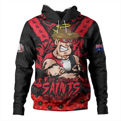 St Kilda Hoodie Ripped Legacy Of The Game The ANZAC Spirit Lives On