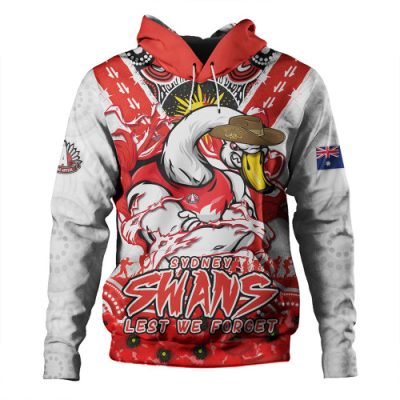 Sydney Swans Hoodie Ripped Legacy Of The Game The ANZAC Spirit Lives On