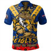 West Coast Eagles Polo Shirt Ripped Legacy Of The Game The ANZAC Spirit Lives On