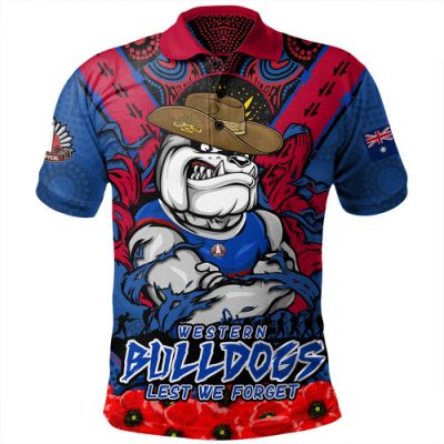 Western Bulldogs Polo Shirt Ripped Legacy Of The Game The ANZAC Spirit Lives On