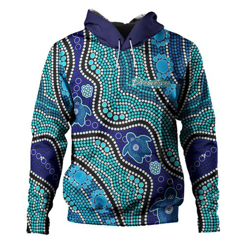 Australia Turtles Aboriginal Custom Hoodie - Dreamtime River And Turtles Dot Art Painting Hoodie Australia Turtles Aboriginal Custom Hoodie - Dreamtime River And Turtles Dot Art Painting Hoodie