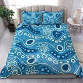 Australia Aboriginal Bedding Set - River With Aboriginal Dot Art Inspired Bedding Set