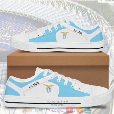 SS Lazio White Blue Low Top Shoes