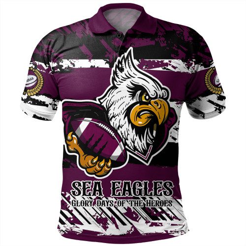 Manly Warringah Sea Eagles Polo Shirt - Theme Song Manly Warringah Sea Eagles Polo Shirt - Theme Song