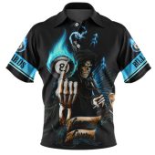 The Grim Reaper Billiards Custom Polo Shirt - Grim Reaper With Ball Number 8 Polo Shirt