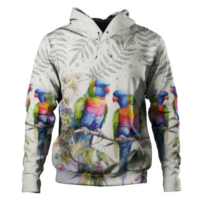 Australia Rainbow Lorikeets Hoodie - Rainbow Lorikeets Birds Art Hoodie
