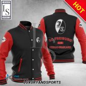 SC Freiburg Black Red Baseball Jacket