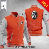 SC Freiburg Orange White Baseball Jacket