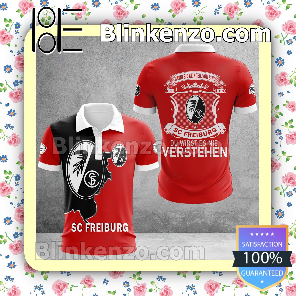 SC Freiburg Red Polo Shirt SC Freiburg Red Polo Shirt