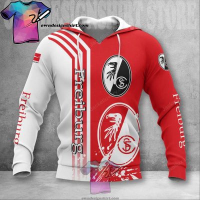 SC Freiburg Red White Pullover Hoodie