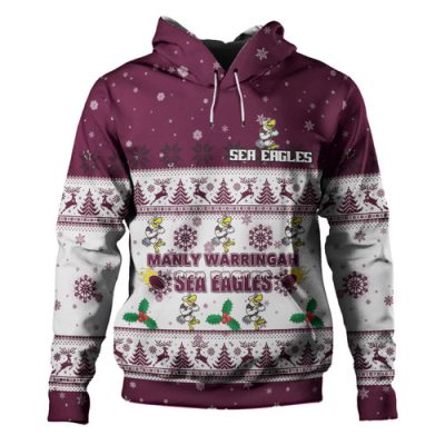 Manly Warringah Sea Eagles Christmas Custom Hoodie - Special Ugly Christmas Hoodie