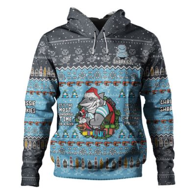 Cronulla-Sutherland Sharks Christmas Custom Hoodie - Chrissie Spirit Hoodie