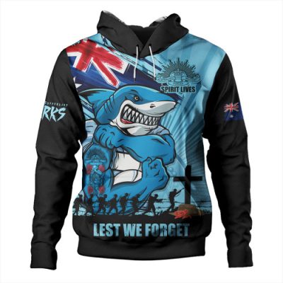 Cronulla-Sutherland Sharks Hoodie Fearless ANZAC Defender