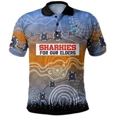Cronulla-Sutherland Sharks Naidoc Week Polo Shirt - NAIDOC WEEK 2023 Indigenous Inspired For Our Elders Theme