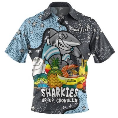 Cronulla-Sutherland Sharks Custom Polo Shirt - Australian Big Things Polo Shirt