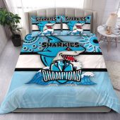 Cronulla-Sutherland Sharks Bedding Set Talent Win Games But Teamwork And Intelligence Win Championships With Aboriginal Style